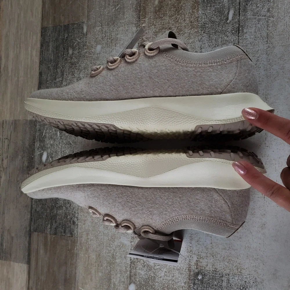 Allbirds Wool Dasher 2 Mizzle Mens Shoes Sz 9 Rugged Beige Stony Cream Sneakers